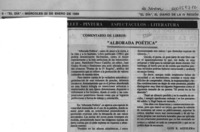 "Alborada poética"  [artículo] Luis E. Aguilera.