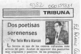 Dos poetisas serenenses  [artículo] Tulio Mora Alarcón.