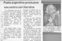 Poeta argentino promueve encuentro con literatos