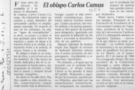 El Obispo Carlos Camus  [artículo].