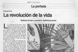 La revolución de la vida  [artículo] B. S. V.