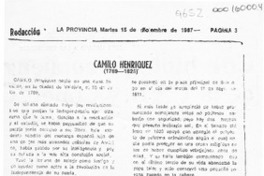 Camilo Henríquez  [artículo] A.
