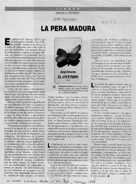 La pera madura  [artículo] Graciela Romero.