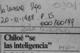 Chiloé "se las inteligencia"  [artículo] Carlos Ruiz-Tagle.