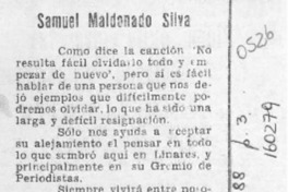 Samuel Maldonado Silva  [artículo] Fernando Pezoa Díaz.
