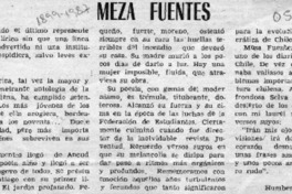 Meza Fuentes  [artículo] Humberto Díaz Casanueva.