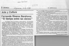 Fernando Riveros Barahona, "El tiempo entre las sienes"  [artículo] Germán López Droguett.