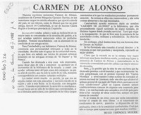 Carmen de Alonso  [artículo] Hugo Thénoux Moure.