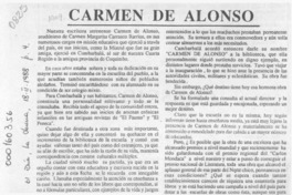 Carmen de Alonso  [artículo] Hugo Thénoux Moure.