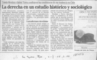 La Derecha en un estudio histórico y sociológico  [artículo].