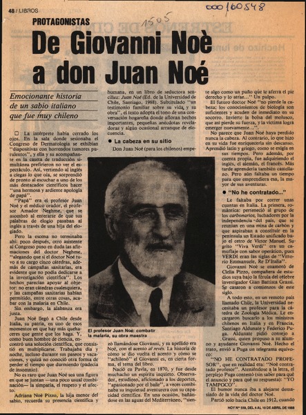 De Giovanni Noé a don Juan Noé  [artículo].