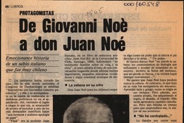 De Giovanni Noé a don Juan Noé  [artículo].