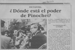 Dónde está el poder de Pinochet?  [artículo] F. P. S.