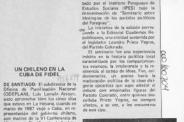 Un chileno en la Cuba de Fidel  [artículo] Charles Guzmán Organ.