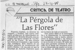 "La pérgola de las flores"  [artículo] Agustín Letelier.