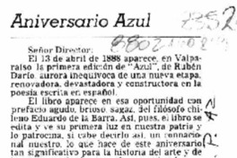 Aniversario azul  [artículo] César Díaz-Muñoz Cormatches.