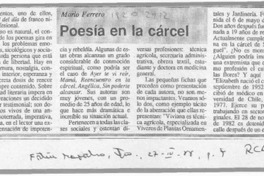 Poesía en la cárcel  [artículo] Mario Ferrero.