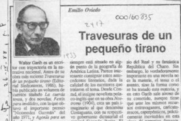 Travesuras de un pequeño tirano  [artículo] Emilio Oviedo.