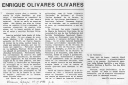 Enrique Olivares Olivares  [artículo] Benigno Avalos Ansieta.