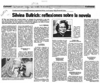 Silvina Bullrich, reflexiones sobre la novela  [artículo] A. E. Torrealba.