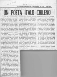 Un poeta ítalo-chileno  [artículo] Hermelo Arabena Williams.