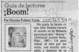 Boom!  [artículo] Hernán Poblete Varas.