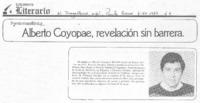 Alberto Coyopae, revelación sin barreras