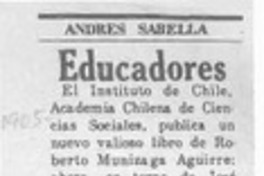 Educadores  [artículo] Andrés Sabella.