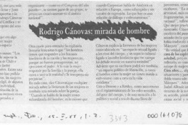 Rodrigo Cánovas, mirada de hombre  [artículo].