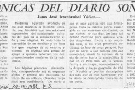 Crónicas del diario soñar  [artículo] Juan José Irarrázaval Yáñez.