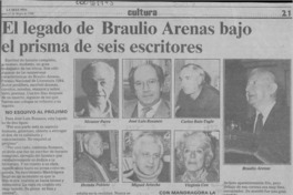 El Legado de Braulio Arenas bajo el prisma de seis escritores  [artículo].