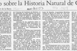 Ensayo sobre la Historia Natural de Chile  [artículo] Oscar Pinochet de la Barra.