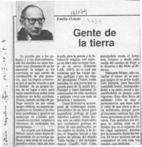 Gente de la tierra  [artículo] Emilio Oviedo.