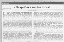 De quiénes son las ideas?  [artículo] Andrés Sabella.