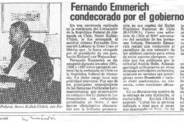 Fernando Emmerich condecorado por el gobierno alemán