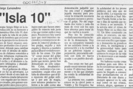 "Isla 10"  [artículo] Jorge Lavandero.