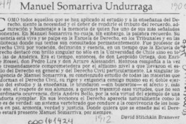 Manuel Somarriva Undurraga  [artículo] David Stitchkin Branover.