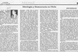 Ideología y democracia en Chile