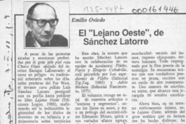 El "Lejano Oeste", de Sánchez Latorre  [artículo] Emilio Oviedo.