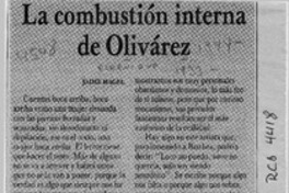 La combustión interna de Olivárez  [artículo] Jaime Hagel.