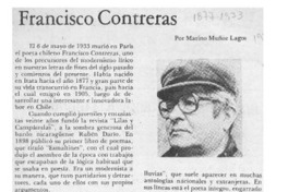 Francisco Contreras  [artículo] Marino Muñoz Lagos.