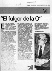"El fulgor de la O"  [artículo] Jorge Mendoza Enríquez.