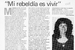 "Mi rebeldía es vivir"  [artículo] Ivette Malverde.