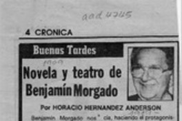 Novela y teatro de Benjamín Morgado  [artículo] Horacio Hernández Anderson