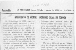 Nacimiento de Víctor Domingo Silva en Tongoy  [artículo].