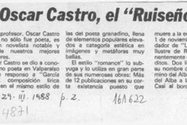 Oscar Castro, el "Ruiseñor de Rancagua"  [artículo] J. M. S.