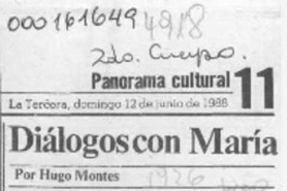 Diálogos con María  [artículo] Hugo Montes.