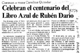 Celebran el centenario del libro Azul de Rubén Darío  [artículo].