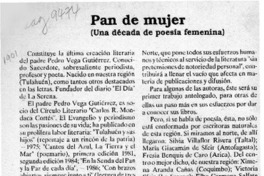 Pan de mujer  [artículo] Luis E. Aguilera.