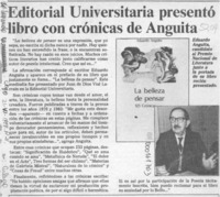 Editorial Universitaria presentó libro con crónicas de Anguita  [artículo].